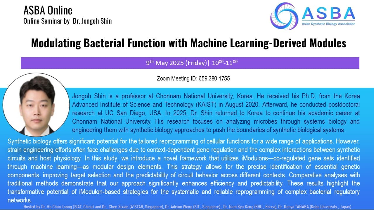 Modulating Bacterial Function with Machine Learning-Derived Modules